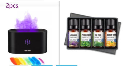 Aroma Diffuser With Flame Light Mist Humidifier Aromatherapy