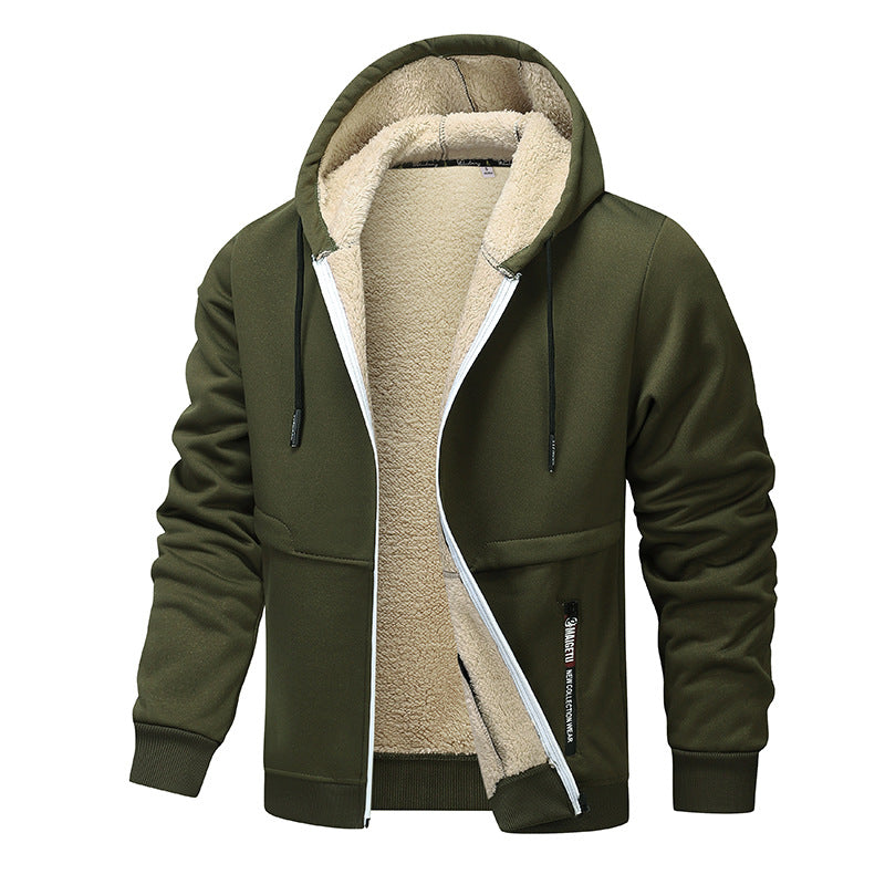 Casual Hoodies For Men Heavyweight Fleece Sweatshirt Winter Thick