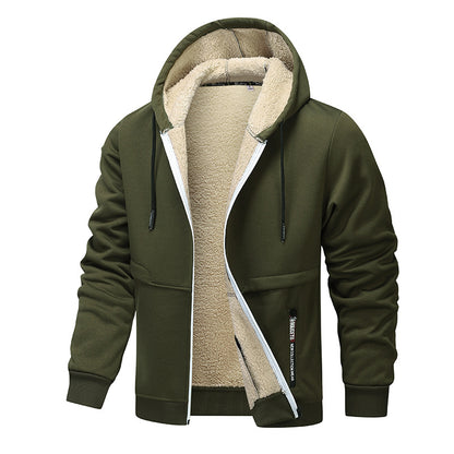 Casual Hoodies For Men Heavyweight Fleece Sweatshirt Winter Thick
