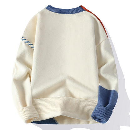Ins Color block Pullover Sweater Winter Fashion