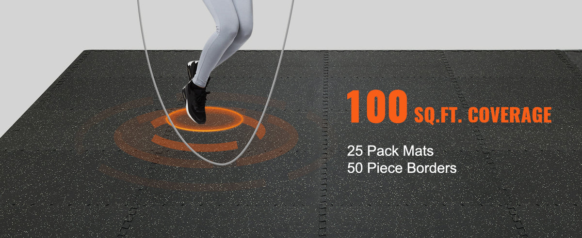 SucceBuy 25/12/6 PCS 1/2 in Thick Gym Floor Mats