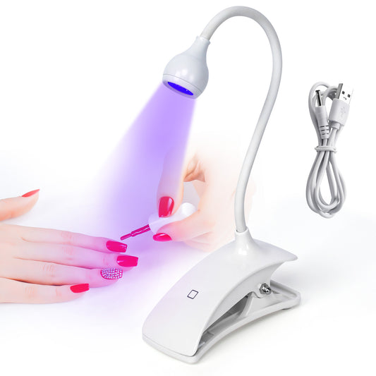 Mini UV Nail Lights Dryer Led Lamp Ultraviolet Flexible USB Clip-On Desk