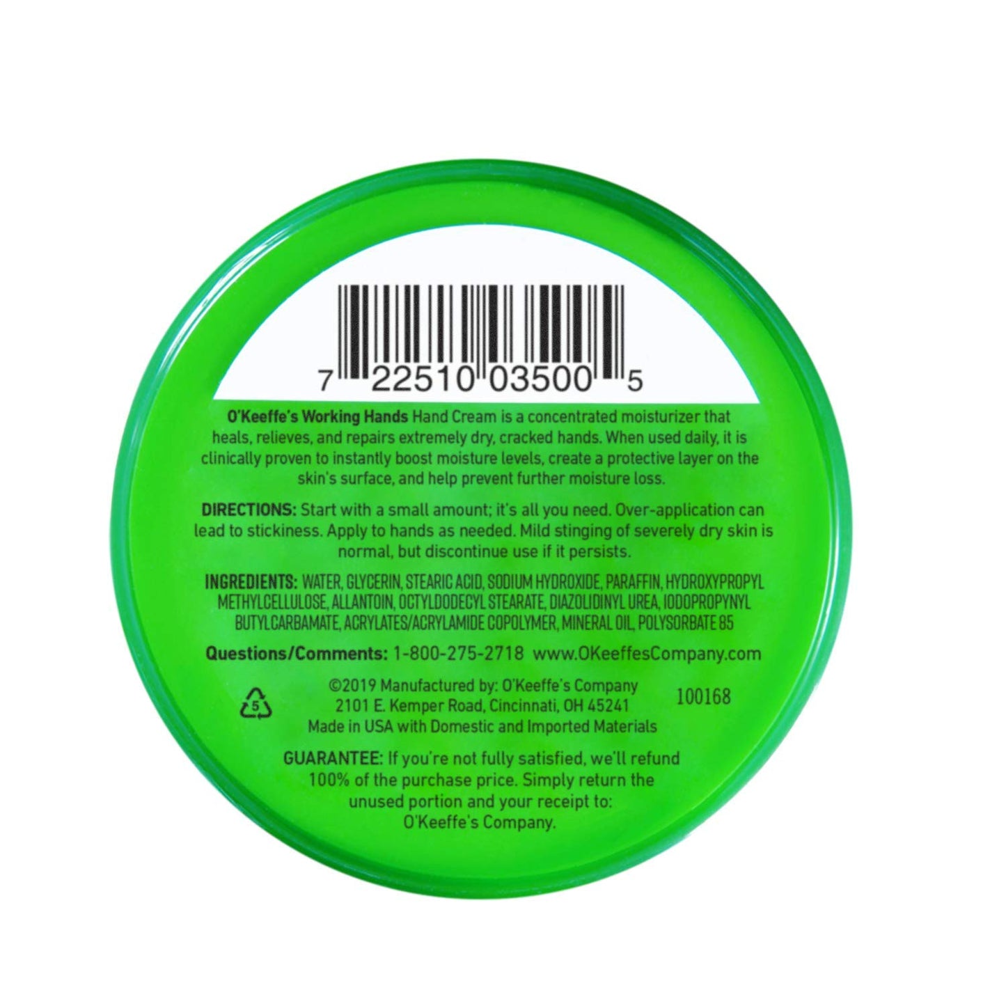 Special moisturizing hand cream for workers against chapping