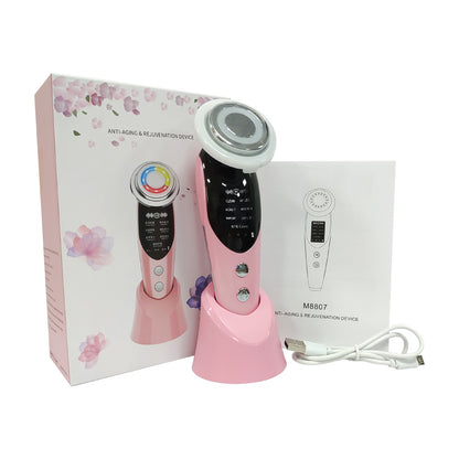 7 in 1 Facial Massager EMS Micro-current Color Light Vibration