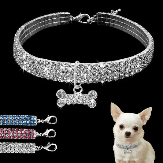 High Quality Bling Rhinestone Crystal Dog or Cat Collar Puppy Kitten Crystal diamond
