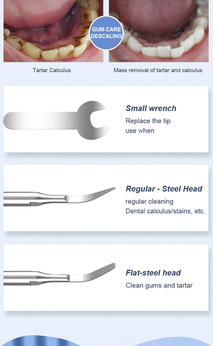 Visual Ultrasonic Tooth Cleaning Device Convenient Tooth Flushing