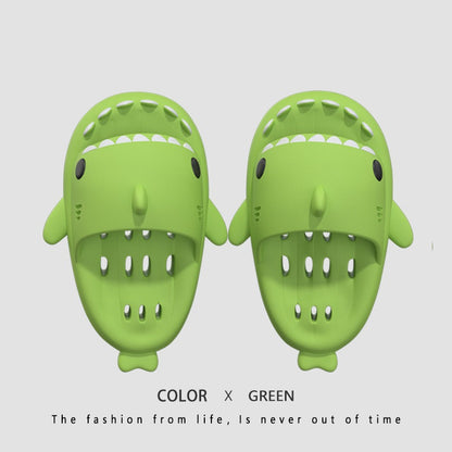 Shark Slippers With Drain Holes Shower Shoes For Women Quick Drying