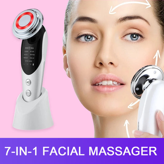 7 in 1 Facial Massager EMS Micro-current Color Light Vibration