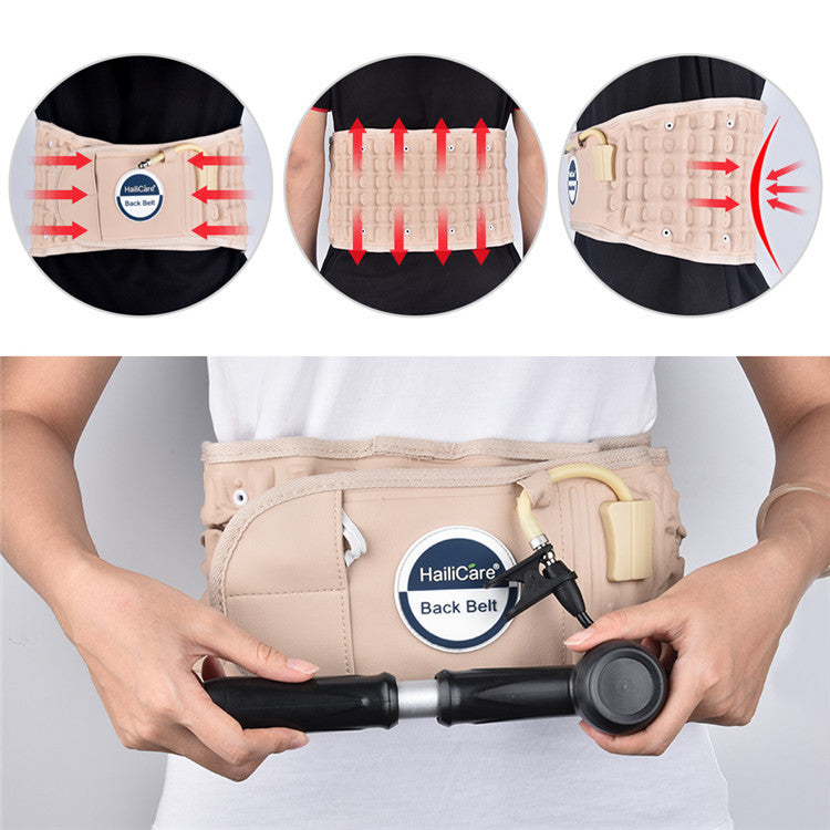 Belt Support Care Health Back Relief Waist Lumbar Traction Backache Heat Therapy
