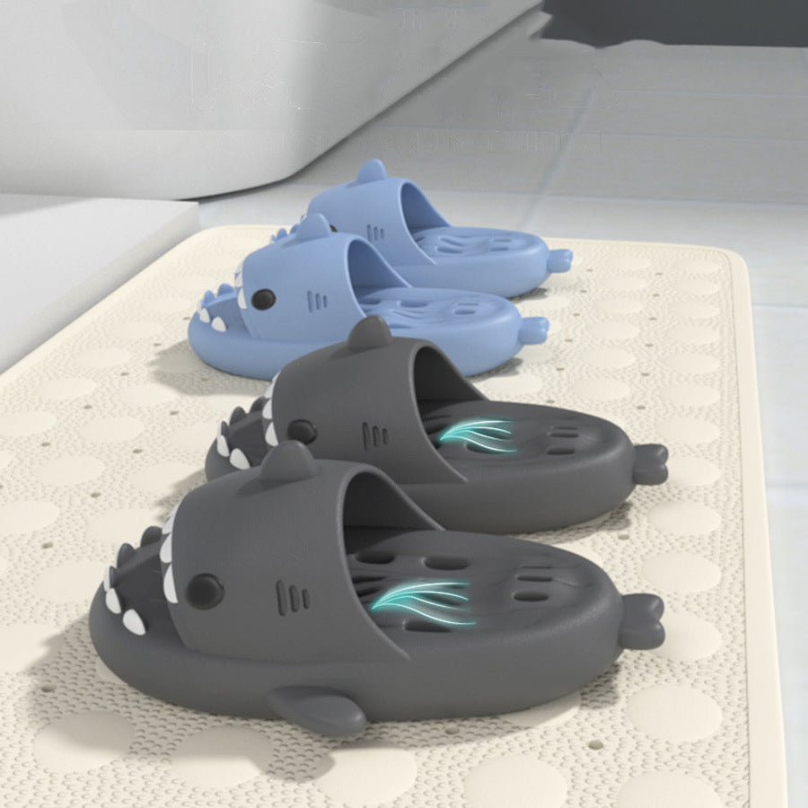 Shark Slippers With Drain Holes Shower Shoes For Women Quick Drying