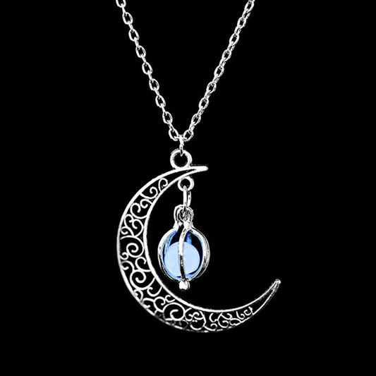 Retro Moon Necklace Jewelry For Women Goth Vintage