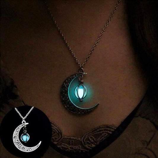 Retro Moon Necklace Jewelry For Women Goth Vintage