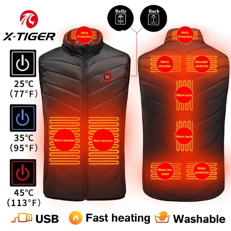 Heated Vest Winter Smart Thermal Clothing