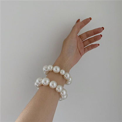 Woman Big Pearl Hair Ties Fashion Korean Style