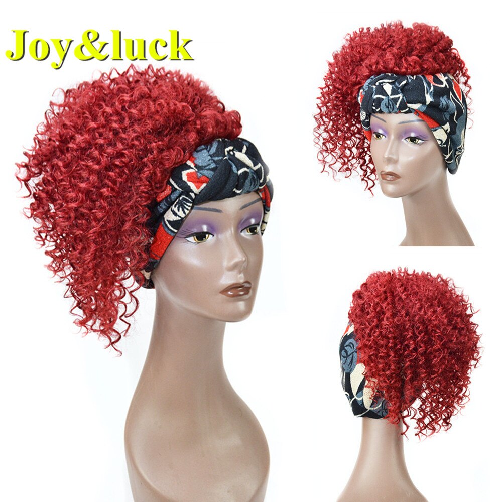 Beauty Synthetic  Headband Wig African Women Turban Wig