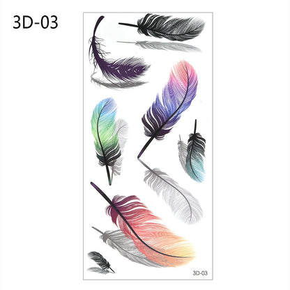 Temporary Tattoos Sticker for Women Body Art Tattoo Sticker 3D