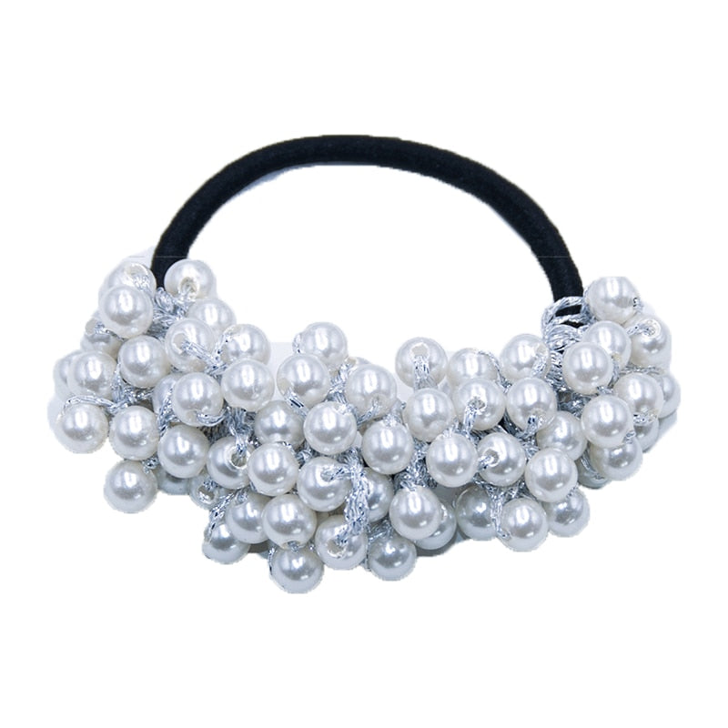 Woman Big Pearl Hair Ties Fashion Korean Style