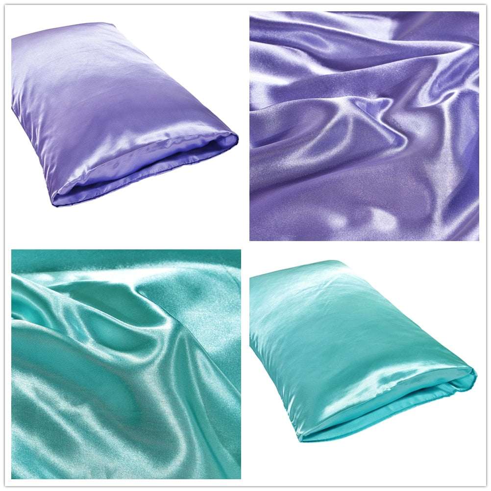 Queen Satin Silk Pillowcase Pillow Case Cover