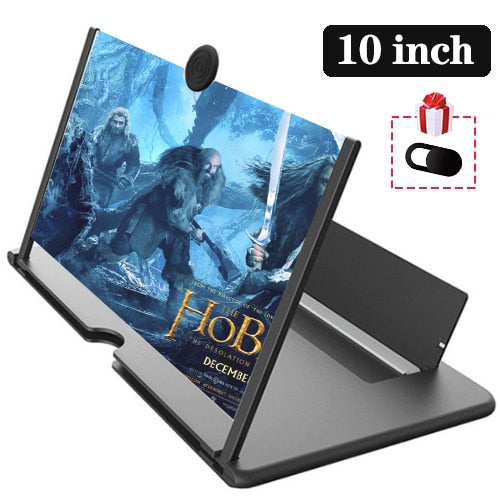 10 Inch 3D Mobile Phone Screen Magnifier HD Video Amplifier Stand Bracket