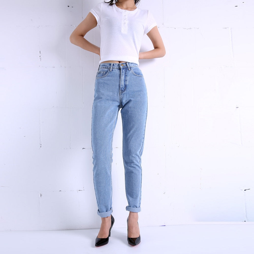 Harem Pants Vintage High Waist Jeans Woman Boyfriends Women's Jeans