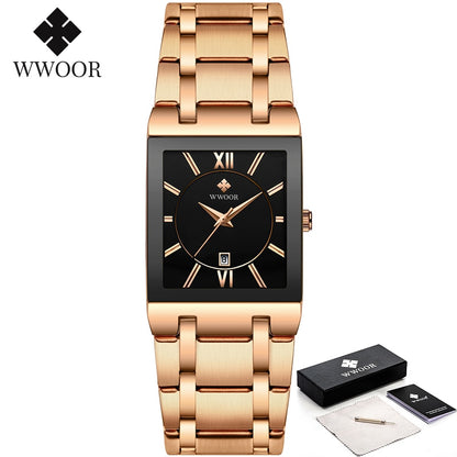 Gold Watch Men Square Mens Watches