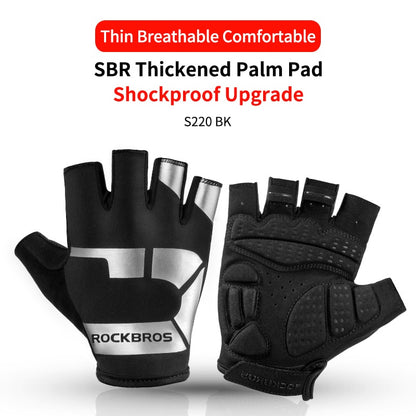 Cycling Gloves Half Finger Shockproof Wear Resistant