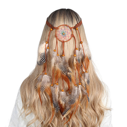 Boho Feather Headband for Woman Festival Hair Accessories