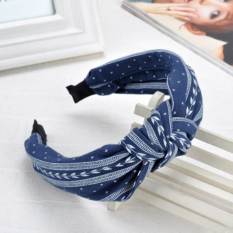 Wide Top Knot Hair Bands For Women Headdress