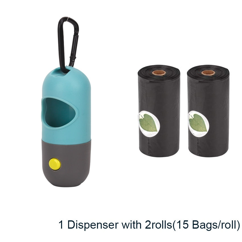 Degradable Dog Poop Bag Dispenser LED light Waste Bags