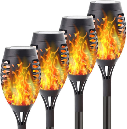 Outdoor Led Solar Lights Flickering Dancing Flame Torch Solar
