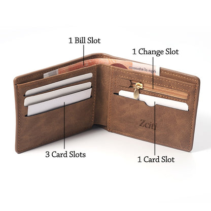 Photo Wallet Men Retro Customize Multifunction