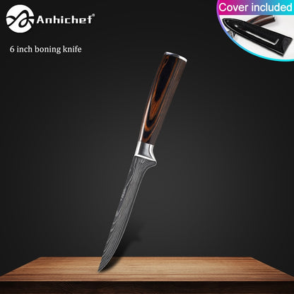 Kitchen Knives Stainless Steel Laser Damascus Knife