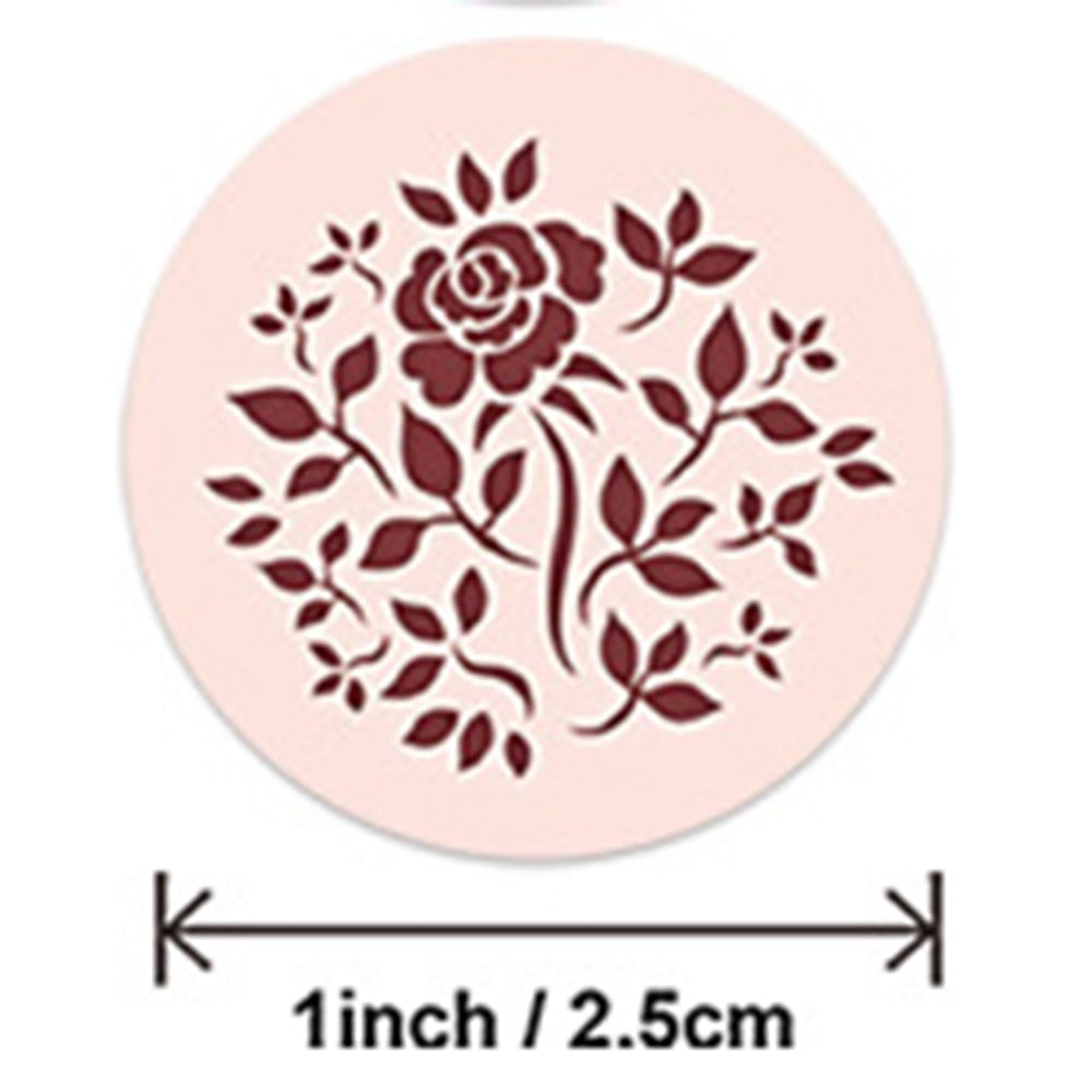 Envelope Seal Labels with 8 Flower Patterns Stickers