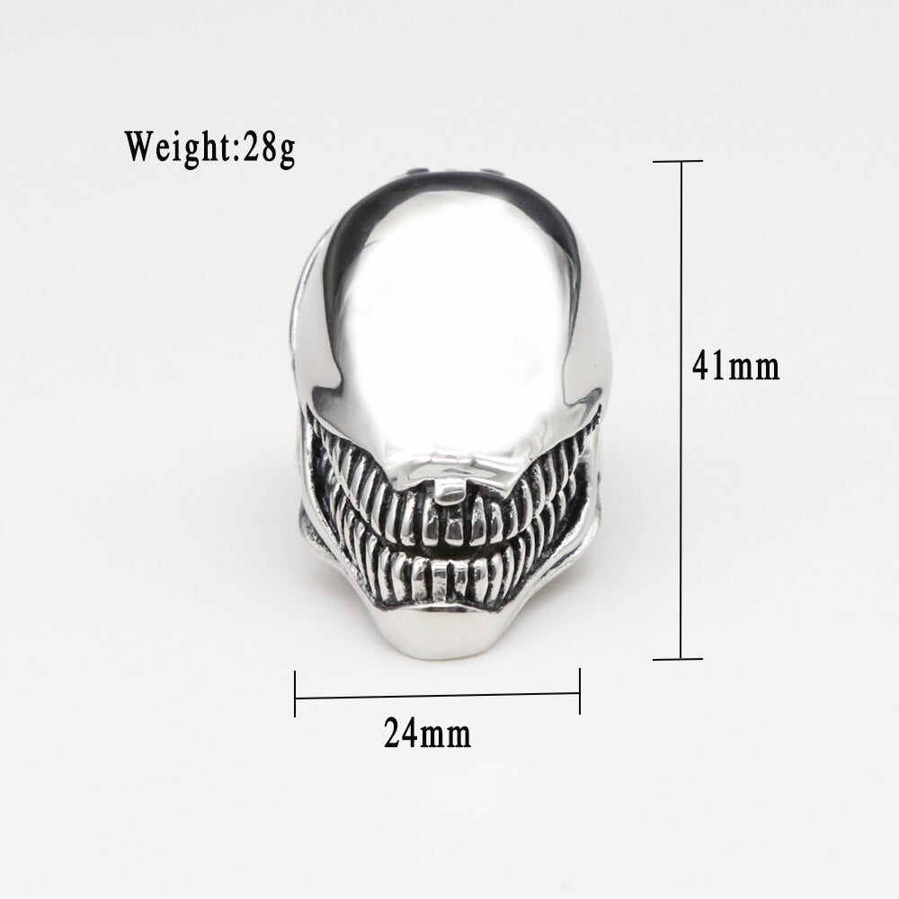 Gothic Venom Skull Ring Men Punk Skull Ring