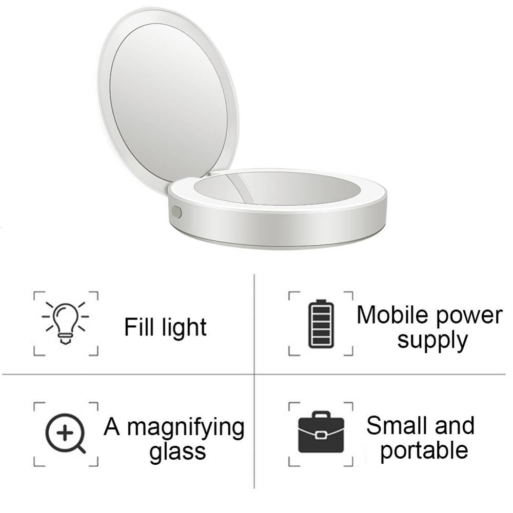 Beauty Portable Mini LED Light Tri-fold Illuminating Folding