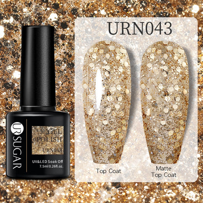 Beauty Glitter Gel Nail Polish Sparkly Sequins UV LED