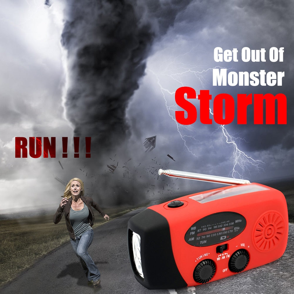 Multifunctional Hand Radio Solar Crank Dynamo