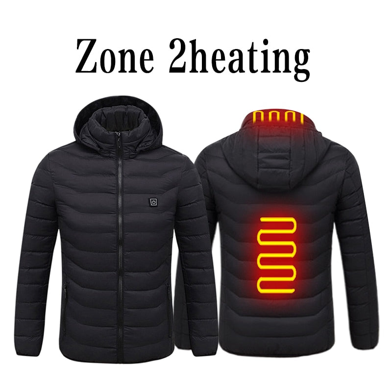 Heated Vest Jacket Washable Usb Charging Hooded