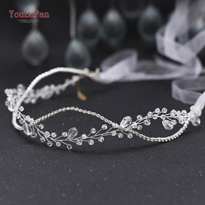 HP295 Flower Headwear Wedding Headband Bride Crystal Pearls