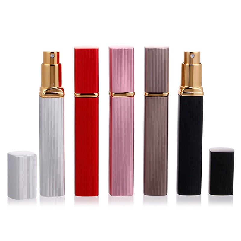 Beauty 1piece 6 color Metal Case Glass Tank Perfume Cosmetic Glass Container