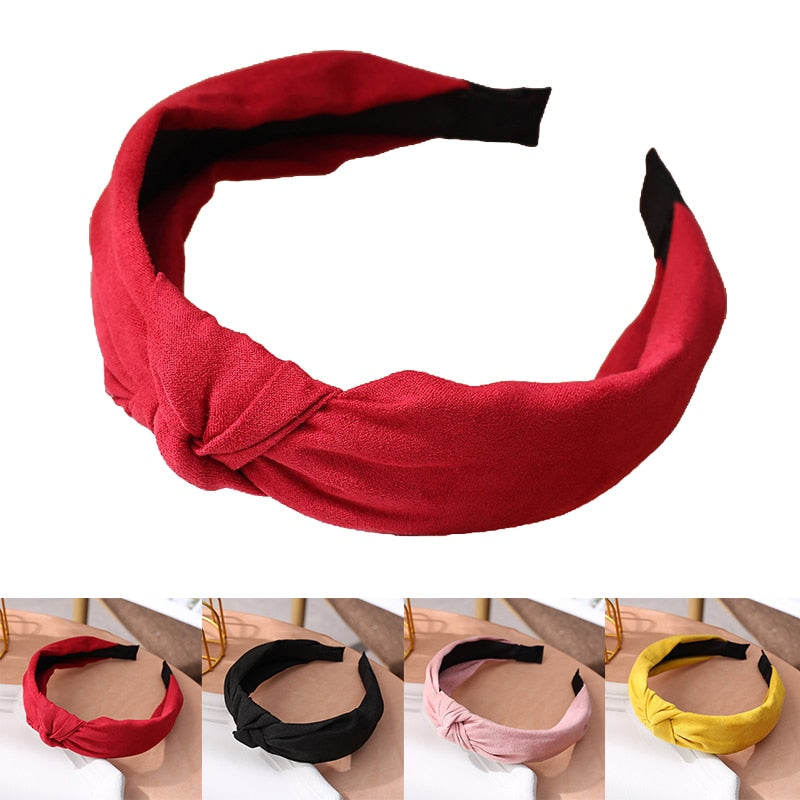 Wide Top Knot Hair Bands For Women Headdress