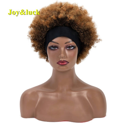 Beauty Synthetic  Headband Wig African Women Turban Wig