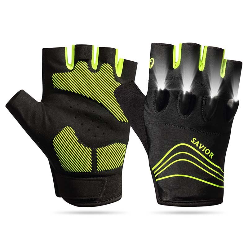 Cycling Gloves Luminous Breathable Half Short Finger