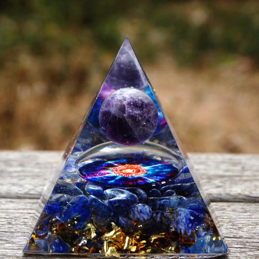 Handmade Orgonite Pyramid Healing Meditation Health Product