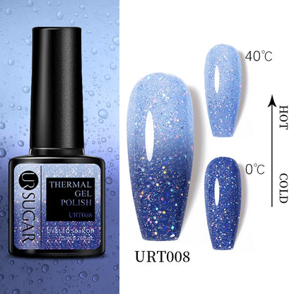 Beauty Thermal Ultra-thin Glitter 3 Colors Soak Off Nail Art Gel