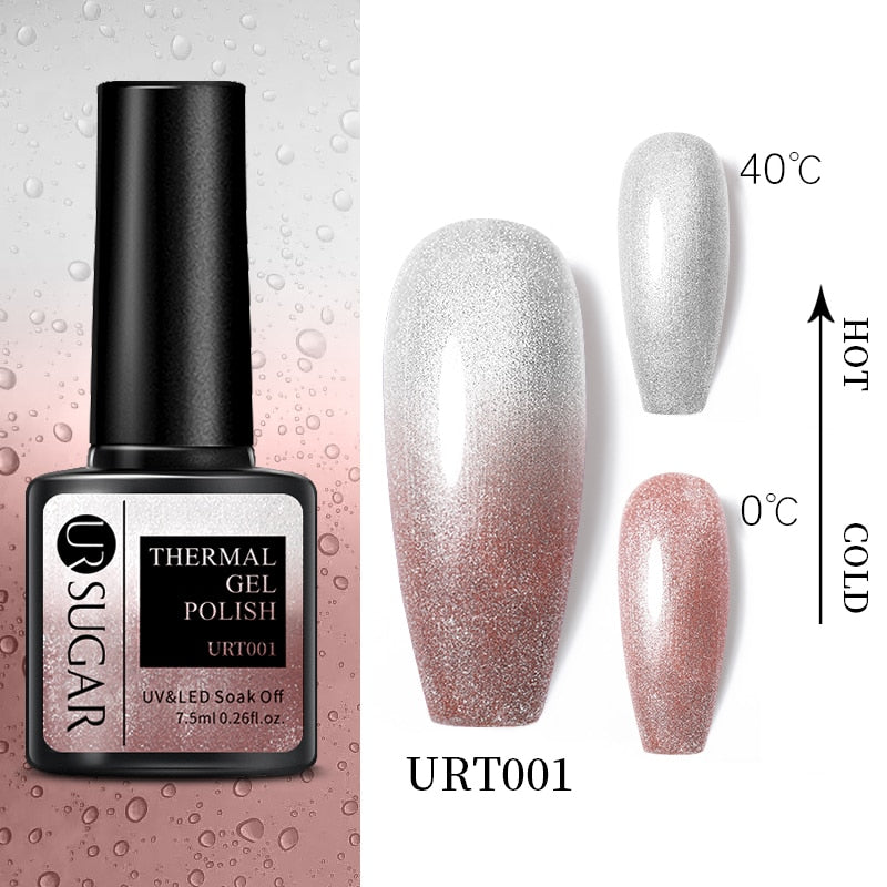 Beauty Thermal Ultra-thin Glitter 3 Colors Soak Off Nail Art Gel