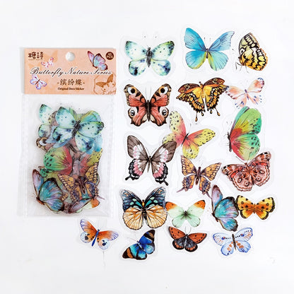 Colorful Butterfly Retro Art Handbook Diary