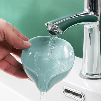 Leaf Shaped Soap Dish Holder Suction Cup Soap Dish