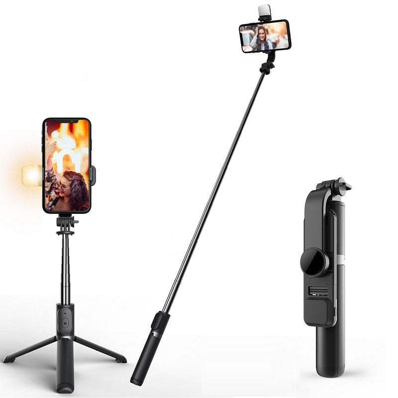 Wireless Bluetooth-compatible Selfie Stick Foldable