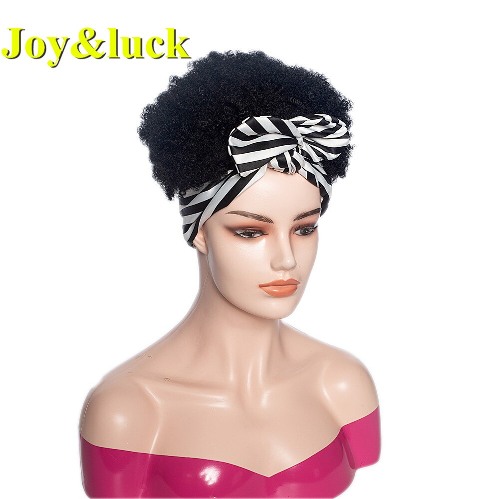 Beauty Synthetic  Headband Wig African Women Turban Wig